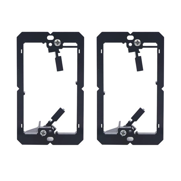 VCELINK 2 Pack Single Gang Low Voltage Mounting Bracket for Telephone Wires, Network Cables, HDMI, Coaxial, Speaker Cables-Black