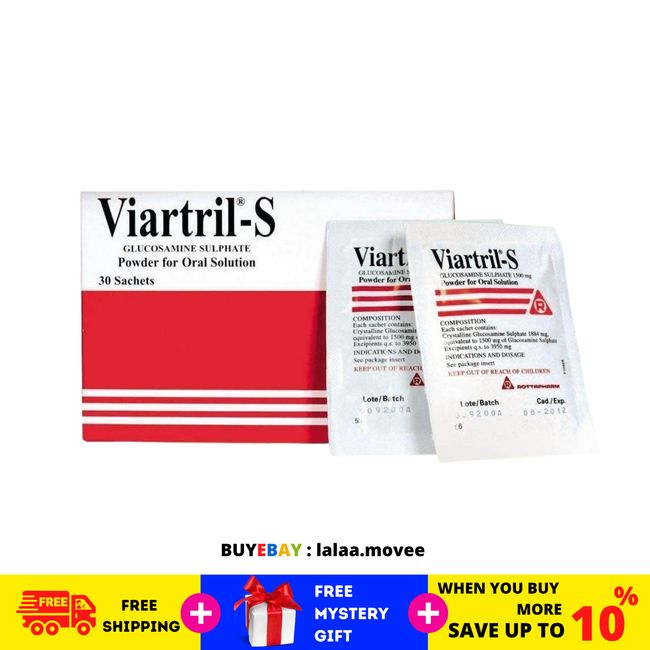 30 Sachets Viartril-S Glucosamine 1500mg for Relieve Joint Pain Supplement