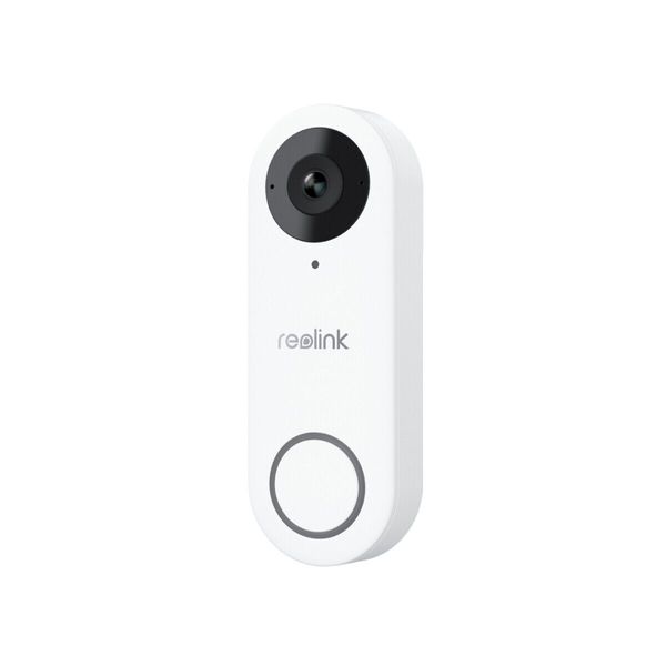 Reolink 5MP Wired White Doorbell PoE Security Camera Person Detection 180° View