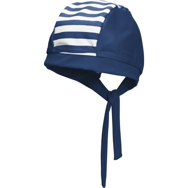 Playshoes Boy's UV Sun Protection Swim Cap, Headscarf Maritim Blue (Original), Medium (Size:53 cm)