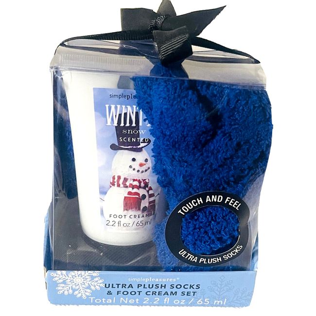 Simple Pleasures Ultra Plush Socks & Foot Cream Set Ready for Gift Giving