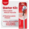 Colgate Replaceable Head Toothbrush Starter Kit, Optic White, 2 Brush Heads