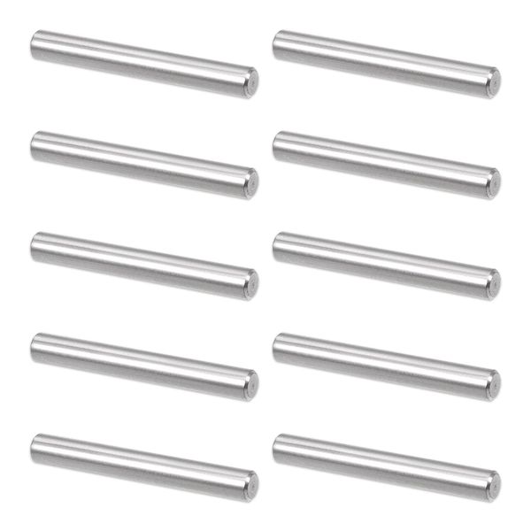 Dowel Pins 304 Stainless Steel Pegs Support Shelf Silver Tone Pack of 10 (M6*20mm)