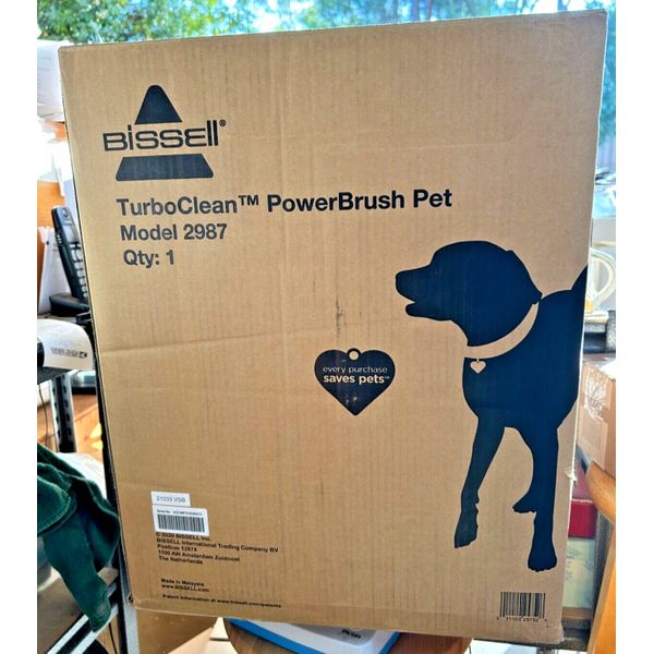 BISSELL TurboClean PowerBrush Lightweight Pet Carpet Cleaner Model 2987 NIB