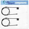 UpStart Components 2-Pack 532183567 Engine Zone Stop Cable Replacement for Craftsman 917375013 Lawn Mower - Compatible with 183567 Control Cable