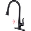 RUVIDA Matte Black Kitchen Faucets,Pull Down Sprayer,Single Handle Motion Sensor