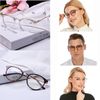 DOOViC Reading Glasses Blue Light Blocking +3.5 Round Transparent Metal Frame Spring Hinge Readers for Women/Computer