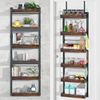 over the Door Pantry Organizer, 6-Tier Adjustable Solid Wood Rack | Over-Door & 