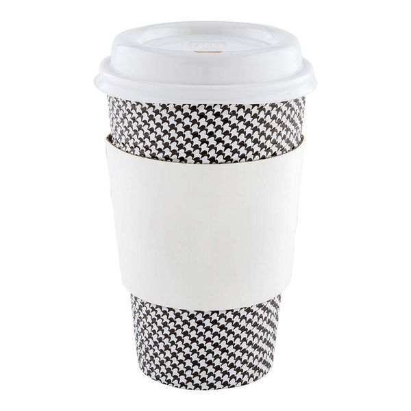 Restaurantware SLEEVES ONLY: Restpresso 5.1 x 2.8 Inch Coffee Cup Sleeves 1000 Corrugated Hot Cup Sleeves - Disposable Heat-Tolerant White Paper Disposable Coffee Sleeves Secure Grip