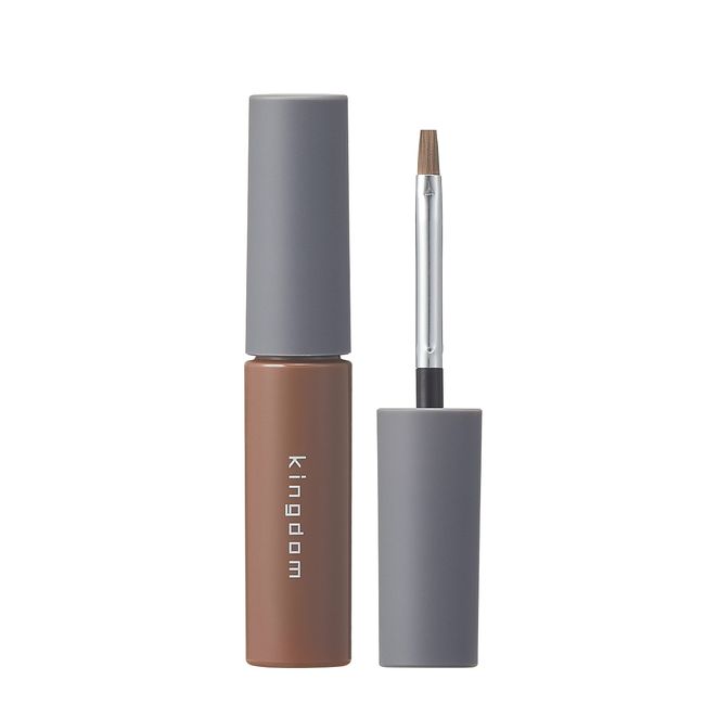 Complete your fluffy eyebrows with this single piece! Waterproof, won't fall off even when you sweat, [Easy & Time-Saving Kingdom] Powdery Liquid Eyebrow Ultra Keep You Can Draw Firmly Up To Your Eyebrows, 0.1 oz (3 g), Natural Brown