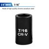 Reniteco Drive Socket SAE Shallow Socket 7/16", 6 Point Design, Cr-V