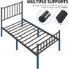 Twin Size Bed Frame Metal Platform Bed Frame Mattress Foundation with Spindle He