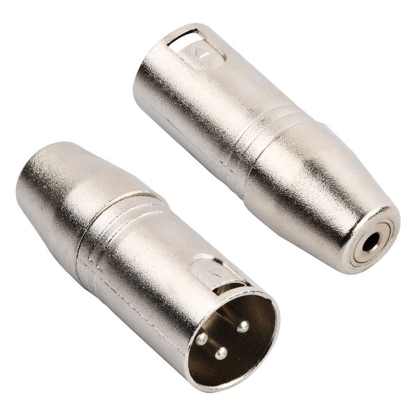 2 Stück XLR 3 Polig Stecker auf 3,5mm Buchse Audio Adapter 3,5mm Buchse auf XLR Stecker Mikrofon Adapter