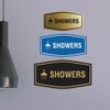 Fancy Showers Sign (Navy Blue/Gold) - Medium