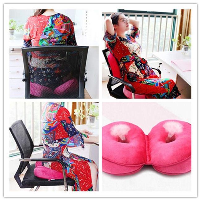 Home Office Dual Comfort Cushion Lift Hips Up Seat Cushion Multifunction  For Pressure Relief Fits In Car Seat