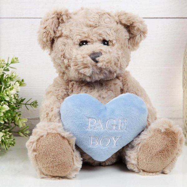 Amore 5017224891821 Thank You Page Boy Teddy Bear Gift, Blue