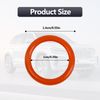 50 Pcs O-Ring Oil Drain Plug Replacement for Harley Davidson #11105 (Orange)
