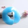 Silicone Face Massage Pillow Spa U Shaped Massage Pillow Spa Gel Pad Face Relax Body Massage Cradle Cushion for Salon Blue