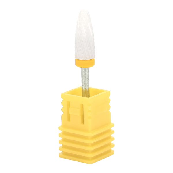 Ceramic Nail Drill Bit Corn Head Shape, Acrylic Nail Tools False Nails Accessories Professional Grinding Head for Nail Polishing(Blue)(XF yellow box)