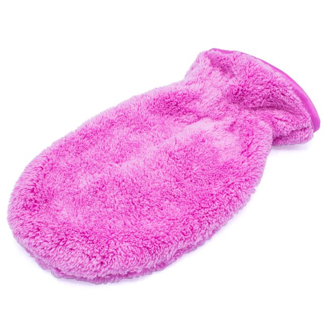 Cleanfaser® Flauschi mikrofiber temizleme eldiveni, makyaj çıkarma (pembe)