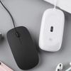 Slim USB Wired Optical Mouse – 1600 DPI Silent Click, 3-Button High-Precision Ergonomic Design – Compatible with Windows PC, Laptop, Desktop, Notebook (White)