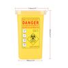 KSTE, 1 Liter Medical Plastic Sharps Container, Yellow, Durable, 1.0 liters, Rectangular