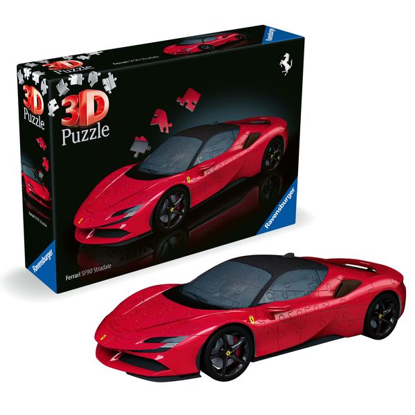 Ravensburger Ferrari Stradale 3D Jigaw Puzzles for Kids and Adults Age 8 Years Up - 108 Pieces - No Glue Required - Merchandise and Gifts for Men