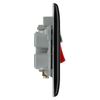BG Electrical Double Pole Cooker Control Unit with Single Socket and Power Indicator, 45 Amp, Black Nickel