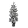 Potted Sparkly Faux Christmas Pine Tree (100cm Medium)