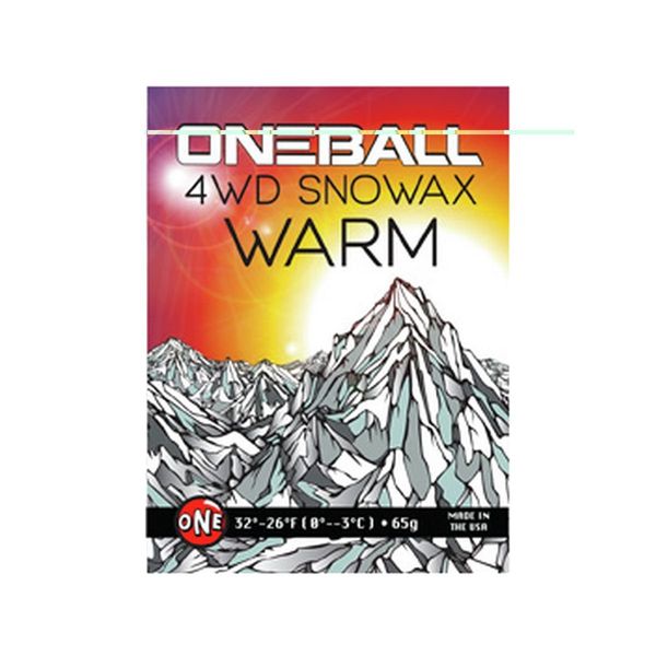 One Mfg 4WD Warm Snowboard & Ski Wax 165g - Fast, Affordable Performance for All Snow Temperatures and Conditions