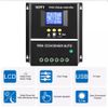Dual USB 100A MPPT Solar Charge Controller 12V 24V 36V 48V PV Battery Regulator