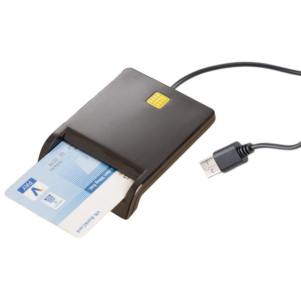 Xystec Kartenlesegerät: USB-Chipkarten-Leser & Smartcard-Reader, HBCI-fähig für Homebanking (Chipcard Reader, Smart Card Reader, Gesundheitskarte Lesegerät)