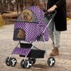 3-in-1 Pet Stroller 4 Wheels,Foldable Dog Stroller w/Cup Holder&Storage Basket