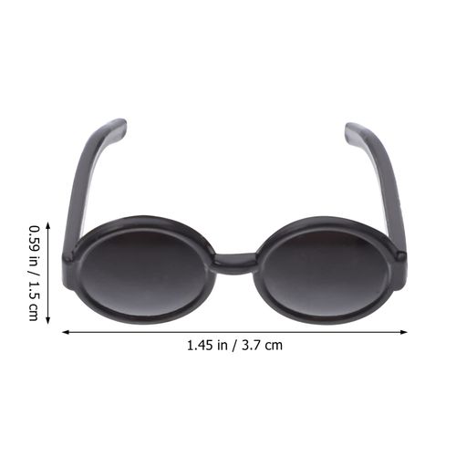 Kisangel 40pcs Doll Eyeglasses Doll Accessories Sunglasses Mini Plastic Sunglasses for DIY Doll Crafts Dollhouse Decoration (Random Color)