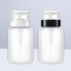 HEALLILY 2Pcs Nail Polish Remover Bottles Push Down Empty Lockable Pump Dispenser Bottle Plastic Press Bottle for Nail Polish Makeup Remover 200ml