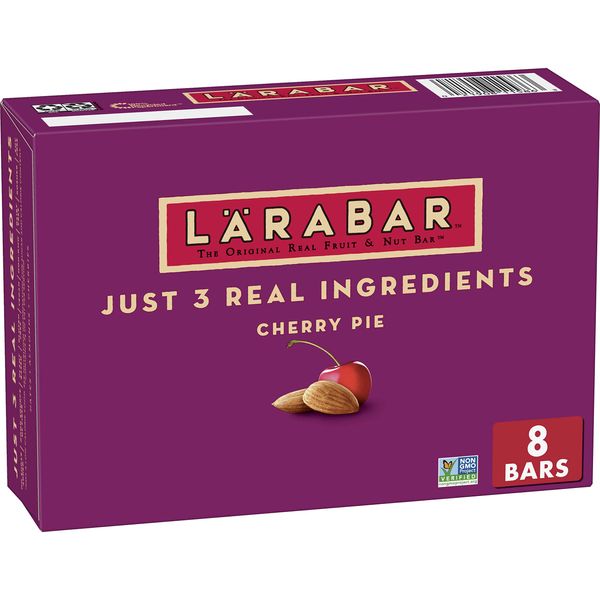 LÄRABAR Cherry Pie, Gluten Free Vegan Fruit & Nut Bars, 1.7 oz bars, 8 ct