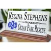 EMS Desk Nameplate Gift For EMT, Paramedics, First Responders - Solid Marble
