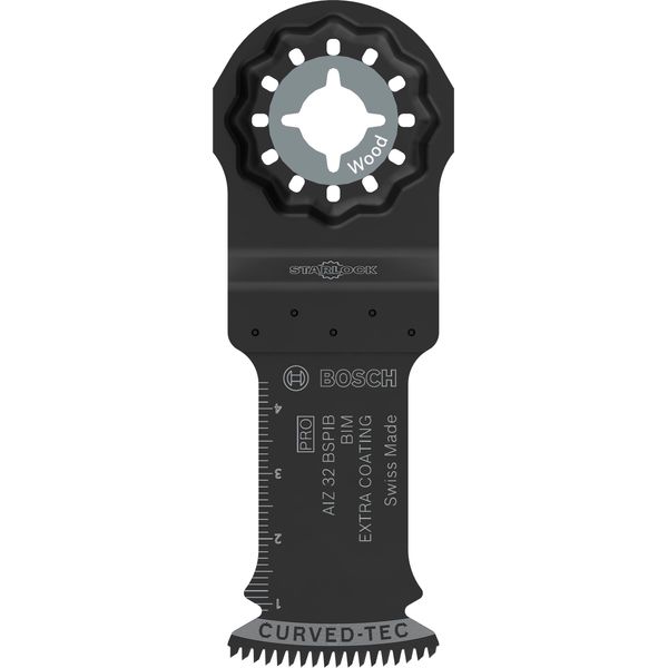 Bosch 1x PRO Multi Material AIZ 32 BSPIB Multitool Blade (for Hardwood, Plastic Coated Boards, Width 32 mm, Professional Accessory Multitool)