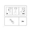 Gardinia Click in + Out Glider with Folding Hooks White 4.2 cm