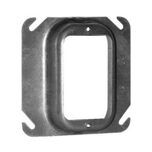Cooper Crouse-Hinds TP490 Steel 4" x 4" x 1-1/4" 8.5 Cubic-Inch 1-Gang Raised Mud Ring Outlet Cover