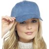 Foxbury Ladies Faux Suede Cap Blue