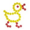 DNB 2-Color Foam Counters - 1 Inch Red-Yellow Double-Sided Math Counters, Early Learning Counting Chips, 200 Pieces