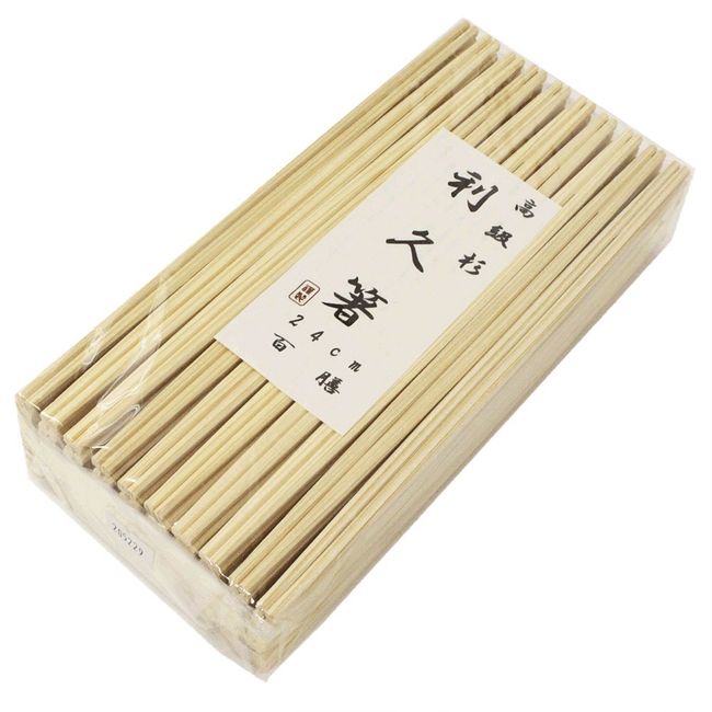 Industrial 割ri箸 Yoshino Cedar 利休 Chopstick 100 Pairs in the heart of the hostess 24 cm