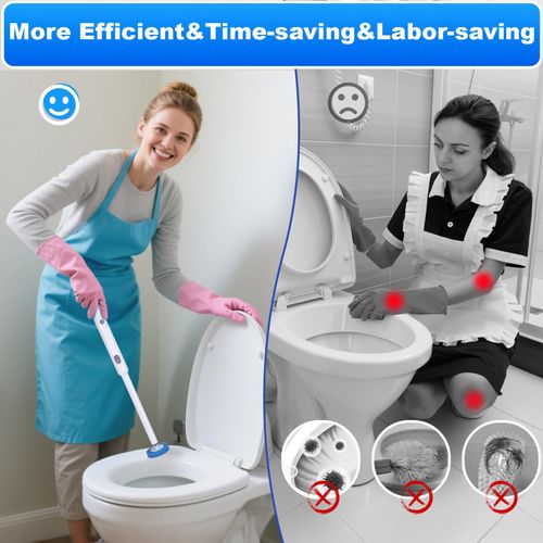 36 Pcs Disposable Toilet Bowl Cleaner Wand for XANGNIER Electric Toilet Brush,Toilet Wand Refills Starter Kit,Disposable Toilet Brush Head Replacement,Three-Layer Filler,Machine Not Included