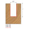 Freud 04-132: 1/2" (Dia.) Double Flute Straight Bit Red