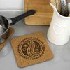 'Paisley Decoration' Square Cork Trivet/Pot Stand (TR00003880)
