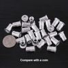 Keadic 100Pcs Aluminum Rivet Nut Metric Flat Head Threaded Insert Nutsert Kit - M6
