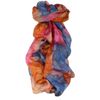 Pashmina & Silk Mulberry Silk Hand Painted Long Scarf Classic Iris