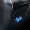 Tsuchiya Yac PZ-735 Car Supplies, Power Socket, Ring Light Socket, Twin Direction, Black