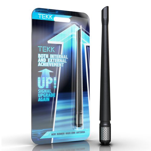 TEKK Carbon Fiber Short Antenna Compatible with Ford F350 2011-2025/7.9 Inches Premium Flexible Rubber/Designed for Enhance FM/AM Radio Signal Reception